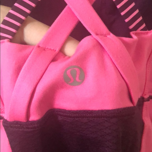 Pink lululemon tank top with built in bra - Picture 3 of 3